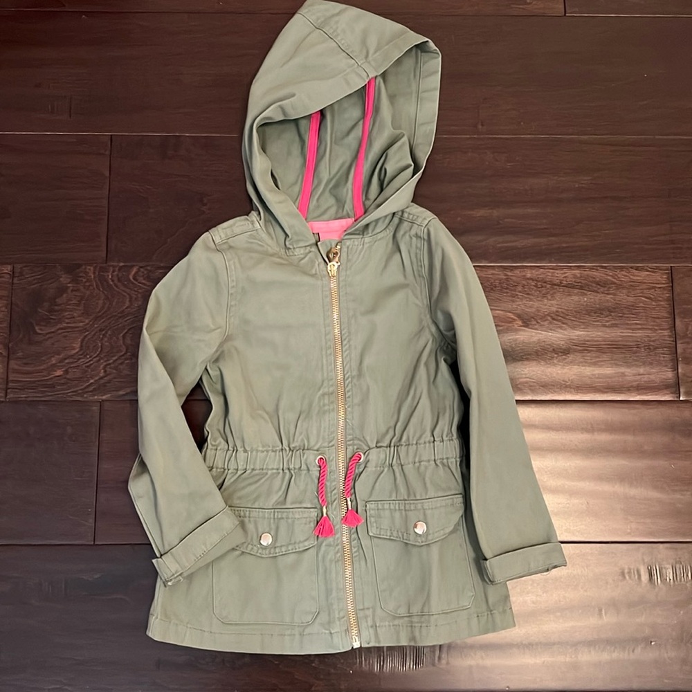 NWOT Isaac Mizrahi Girls Olive Jacket with hood!